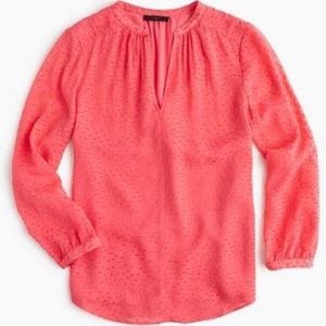 Jcrew Silk Dot Blouse